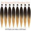 Mscat 20 Inch 8 Packs Pre Stretched Braiding Hair Ombre