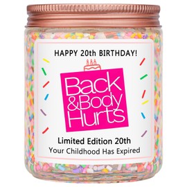 Homsolver 20th Birthday Decorations Gifts For Her Him, Happy 20th Birthday Candle Gift For Women Men, Funny 20 Years Old Ideas- Vanilla Candles