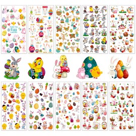 Easter Egg Stickers, 10 Sheets Easter Egg Stickers, Egg Colours Easter, Easter Bunny, Egg Colours Easter Children, Small Gifts for Easter