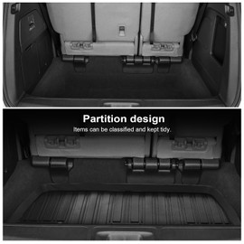 Jdeymat Custom Fit for 2018-2024 2025 Honda Odyssey Mini Passenger Van Cargo Mats Trunk Liner All Weather TPE Rubber Mat (Cargo Liner)