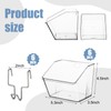 AceOrbit 6 Pack Grid Wall Bins with Hooks, Clear Plastic