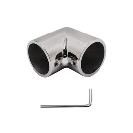 SHENGHUISS Boat Hand Rail Fitting Marine Grade 316 Stainless Steel Boat Accessories Polished Pipe Connector with L Shape Hex Key (1-1/4 inch 90 Degree)