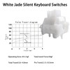 Silent White Jade Mechanical Gaming Keyboard Switch, 5-Pin Linear/Gaming/Office/Pre-Lubricated Dustproof