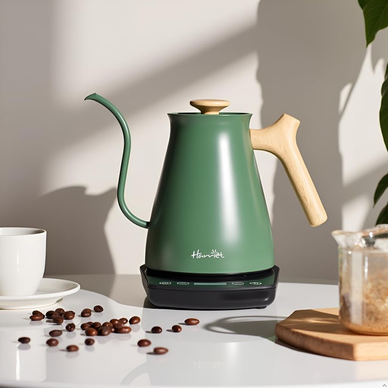 Harriet Gooseneck Electric Kettle - 1200W Fast Heat, 0.8L Stainless