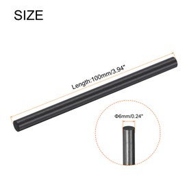MECCANIXITY Carbon Fiber Rod Pole, 6mm x 100mm for RC Car Plane DIY Tool Wing Tube Quadcopter Arm, Pack of 5