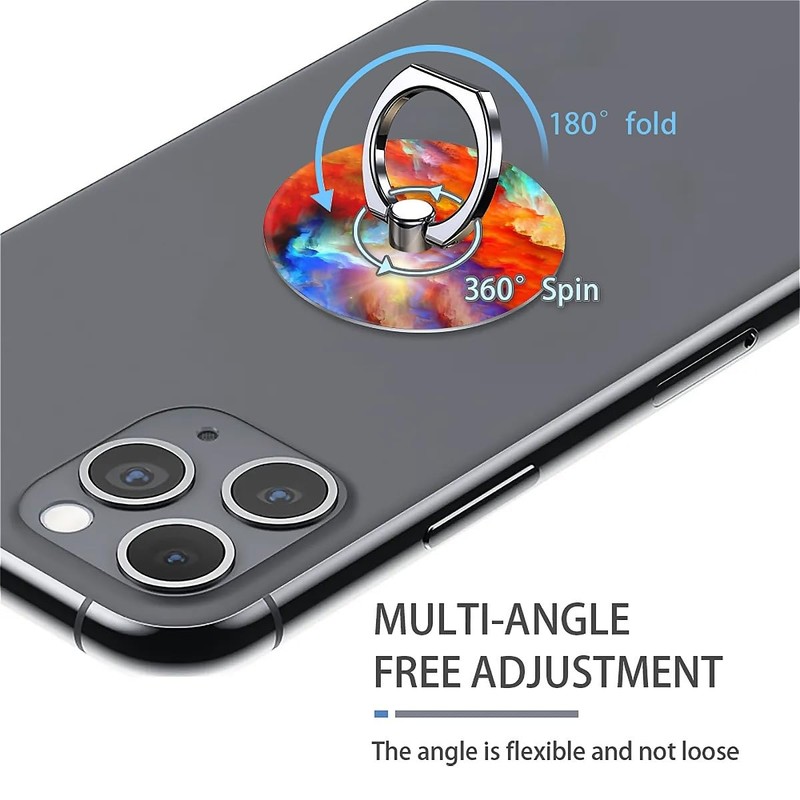 One Piece Set of Phone Ring Holders Rainbow Unreal Clouds