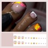 24 Pcs Press on Toenails Short 3D Rhinestone,YIHONGYAN Fake Toe