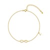 Deyanse Anklets for Women, Silver, Infinity Heart/Heart Anklet, 925 Sterling
