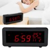 LED Clock Natural Sound Time Date Temperature Display Glowing Digital