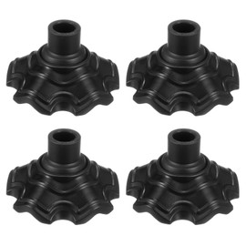 M METERXITY 4-Pack Camping Chair Foot Pads, 15mm Plastic Anti-Sinking Folding Camp Chair Replacement Feet for Fishing/Hiking/Picnic/Hardwood Floors/Tile/Outdoor Chair Leg Caps [Black]