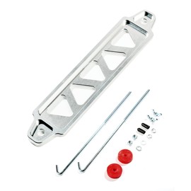 AOCISKA Universal Car Battery Holder Kit, Aluminum Alloy Battery Tie Down Mount Bracket, Silver