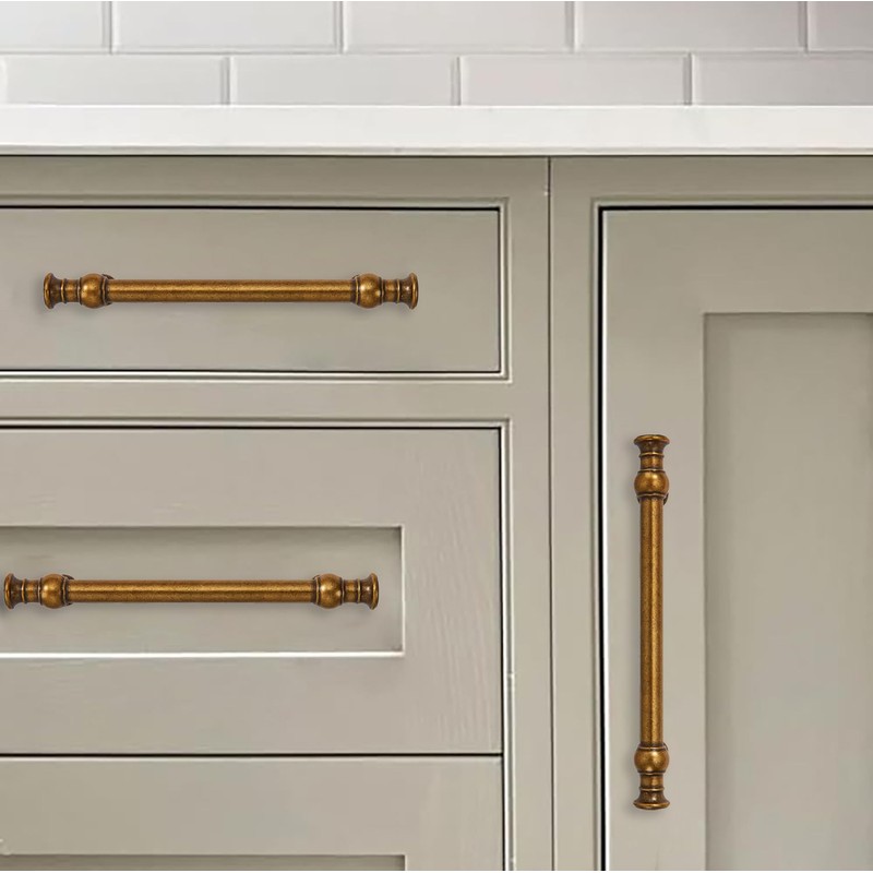 CABDM 10 Pack 5 Inch Hole Center Antique Brass Cabinet