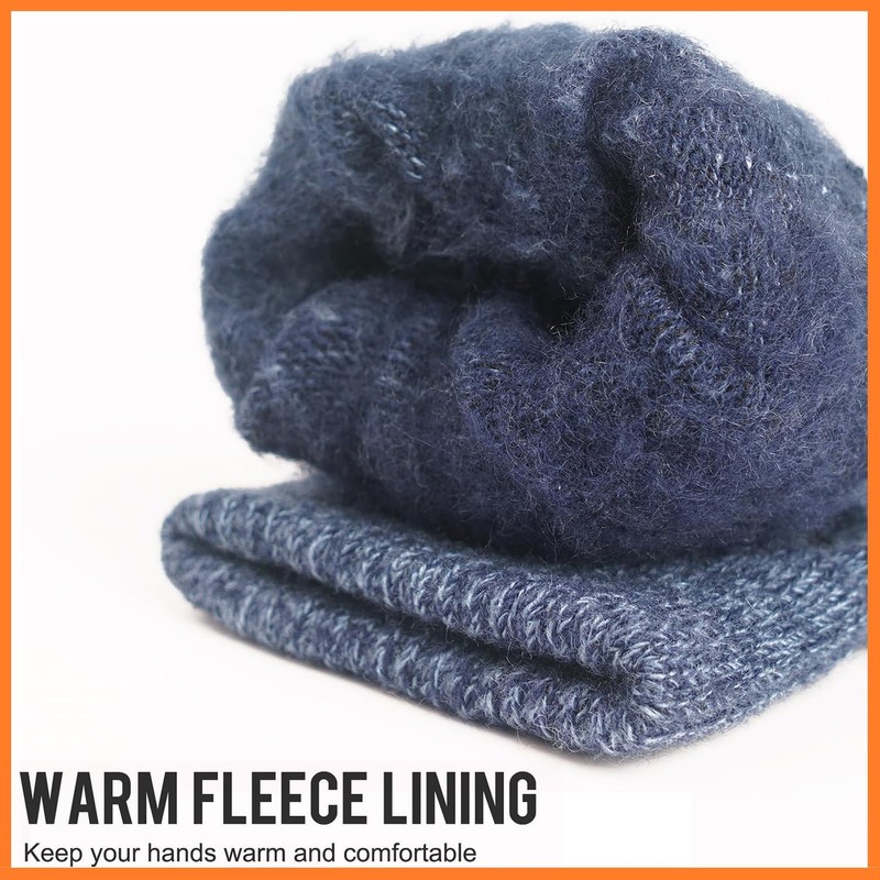 TOCOZOC Guantes de Invierno Con Pantalla Táctil Antideslizante Para Hombre