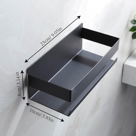 Cooeco Shower Shelf No Drilling Black Shower Shelf Bathroom Shelf No Drilling Shampoo Holder for Shower Bathroom Shelf No Drilling Stainless Steel