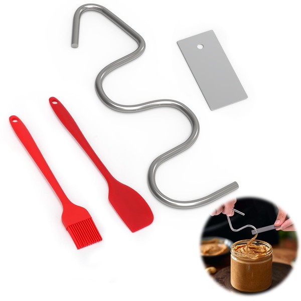 Vodolo Natural Peanut Butter Stirrer Tool,Nut Butter Mixer Kit Fits