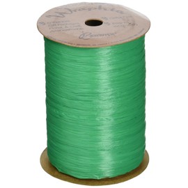 Berwick Offray 1/4'' Wide Matte Raffia Ribbon, Kelly Green, 100 Yards, 7MM