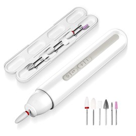 TOUCHBeauty - Taladro de uñas inalámbrico profesional para uñas acrílicas, kit de taladro de uñas recargable 6 en 1 con estuche de almacenamiento de brocas de molienda, ± rotación y 6 velocidades ajustables para obras de arte de uñas y salón en casa