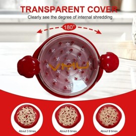 VMU Chicken Shredder, Professional Chicken Breast Shredder Tool Twist | Chicken Shredding Machine with Handles | Meat Grinder Machine for Kitchen | Chicken Shredder Tool | Meat Shredder Tool, Large