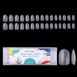 Maniology 300pcs Full Cover Nail Tips for Extension in 15 Sizes - Short Round, Press On Nails