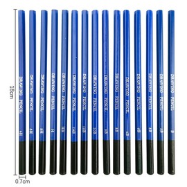Pencil Set, 15 Drawing Pencils Set 14B 12B 10B 8B 6B 5B 4B 3B 2B B HB H 2H 3H 4H, Sketching Pencils, Drawing Pencils - Artistic Creations, for Children, Adults, Beginners, Professional Drawing