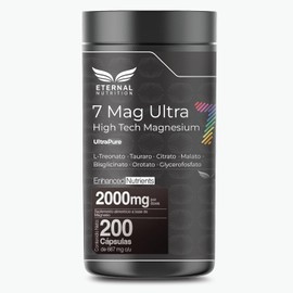 SEVEN MAG ULTRA 7 Tipos de Magnesio 200 capsulas (2000mg por porcion) con L Treonato de Magnesio, Citrato de Magnesio, Glicinato de Magnesio, by...   