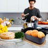 ECWAY Bread Box for Kitchen Countertop - Bamboo Fiber Bread