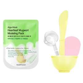 4-Piece Pack Tool Set + Disposable Modeling Mask Houttuynia Cordata 28g / 팩도구 4종세트+일회용 모델링팩 마스크 어성초 28g