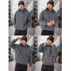 Auxo Quarter Zip Pullover Men Fashion Sweaters Plain Light Hoodies