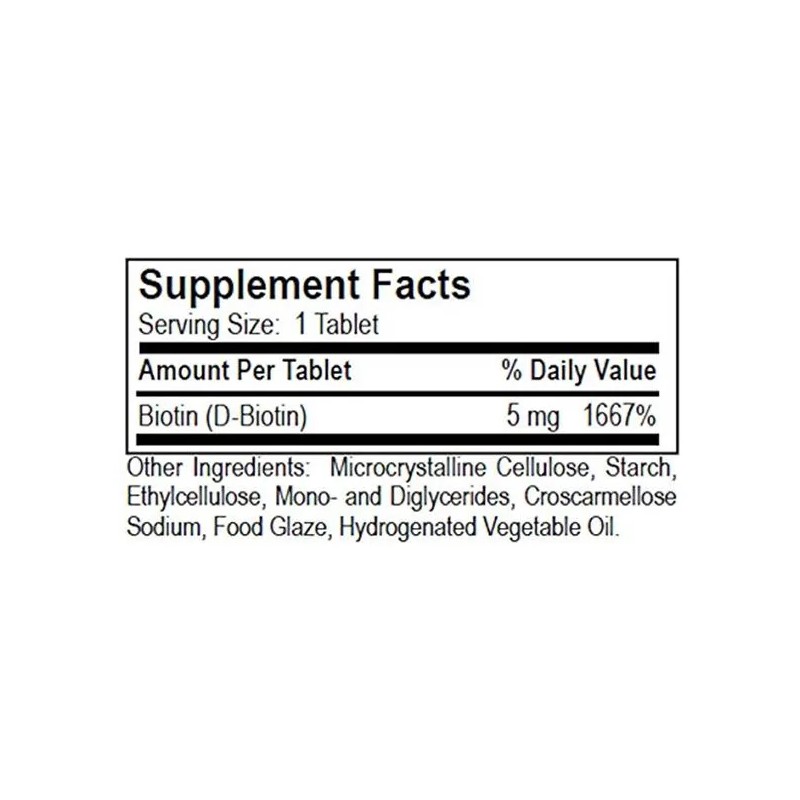 Dialyvite Biotina 5mg 120 Tabletas Suplemento Vitamina