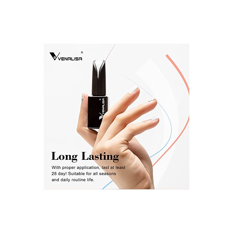 VENALISA nail art 15ml pastel pure milky translucent sparkle white