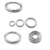 10PCS 2.8cm Silver Metal Spring O Rings Small Round Carabiner
