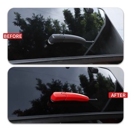 SQQP Rear Window Windshield Wiper Arm Blade Decoration Cover Trim Fit for Ford Bronco 2021-2024+ (Red)