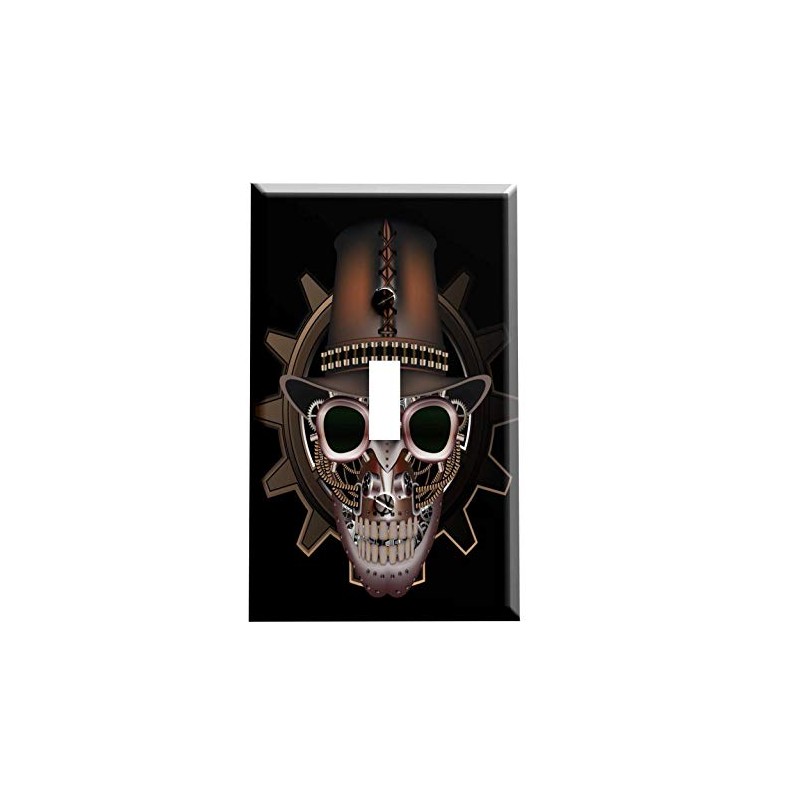 Steampunk Skull in Top Hat Switchplate - Switch Plate Cover