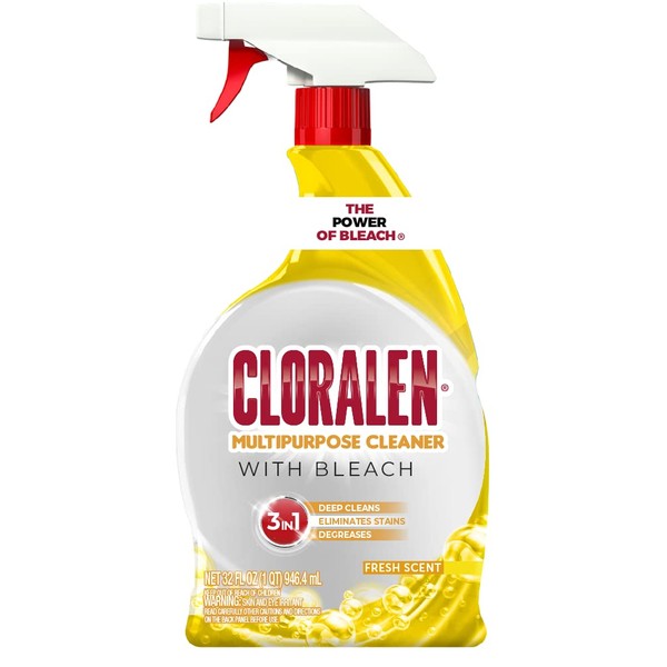 Cloralen - All Purpose Household Cleaning Spray, 3-In-1 High-Performance Multisurface Bathroom And Kitchen Cleaner, With Liquid Bleach - (32 oz)