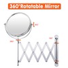Welllink 7Inch Wall Mounted Double Sided Mirror, Accordion Makeup Mirror