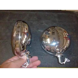 TM VINTAGE FOG LIGHTS  5 INCH  OLD SCHOOL STYLE FOR CARS AND TRUCKS 1 PAIR NEW