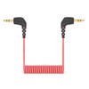 VECASDEN 3.5mm Microphone Cable for Rode Wireless Pro/Wireless Go 2/Compatible with DJI Mic 2 and Hollyland Lark M1 M2 150 Max Duo Spiral Dual 3.5mm TRS Audio Connection Cable for DSLR Cameras