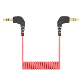 VECASDEN 3.5mm Microphone Cable for Rode Wireless Pro/Wireless Go 2/Compatible with DJI Mic 2 and Hollyland Lark M1 M2 150 Max Duo Spiral Dual 3.5mm TRS Audio Connection Cable for DSLR Cameras