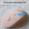 Wireless Ergonomic Keyboard and Mouse Combo with PU Wrist Rest,