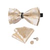 DiBanGu Champagne Bow Ties for Men Tuxedo Pre-tied Bow Tie
