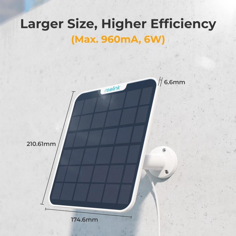 Reolink 6W Solar Panel White Non-Stop Power Supply for Reolink