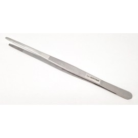 Tweezers, blunt, 20 cm, medical tweezers, kitchen tweezers, barbecue tweezers, barbecue tongs, fine tongs, food tweezers, technical tweezers, model making, electrician tweezers