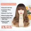Layered Brown Blonde 4x4 Realistic Scalp Wig with Bangs for