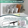 WANGDEFA 6 Pack Base Cabinet Tray Dividers Sheet Pan Rack