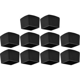 cyclingcolors Foot Caps Square Tube Caps Rubber Black Chair Caps End Caps for Square Tube Furniture 20 x 20 mm Pack of 10