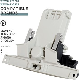 Black Replacement for Whirlpool maytag W10130695 Dishwasher Door Lock Latch Handle W10862259 WPW10275768 WPW101306.94 W10130695maytag Quiet Series 200 Door Latch