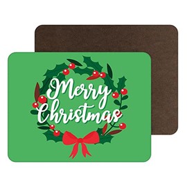 Funny Novelty Christmas Placemats | Place Mat Food Table Mat Dinnerware | Merry Christmas Holly Bush | Funny Joke Table Accessory | PM3