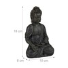 Relaxdays Sitting Buddha Figurine, 18 cm, Decorative Ornament for Living