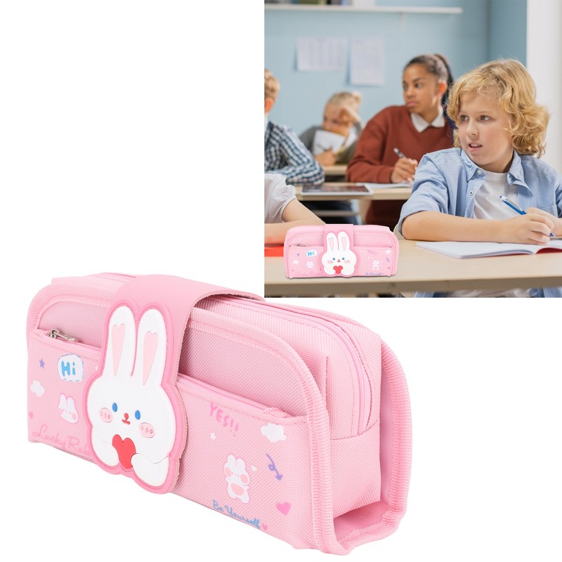 Large Pencil Case Canvas Detachable Portable Large Capacity Pencil Pouch