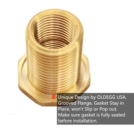 RAINPAL RBL020 Rain Barrel Linking Kit (Two Brass Bulkhead Fitting and One 8 inch 3/4" I.D. hose)